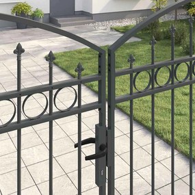 vidaXL Πύλη Φράχτη ASSEN 401 x 250 εκ. Ατσάλι Γκρι Κλειδώσιμο