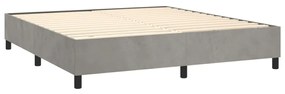 ΚΡΕΒΑΤΙ BOXSPRING ΜΕ ΣΤΡΩΜΑ ΑΝΟΙΧΤΟ ΓΚΡΙ 160X200 ΕΚ. ΒΕΛΟΥΔΙΝΟ 3132867