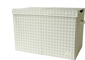 3Sprouts καλάθι για παιχνίδια με καπάκι, Gingham Beige
