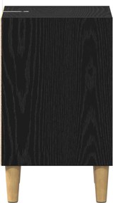 vidaXL Ντουλάπι κρεβατιού 2 pcs Μαύρη Οξυά 40 x 30 x 50 cm