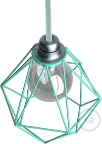 Μεταλλικό Πλαίσιο Διαμάντι Ε27 Τιρκουάζ