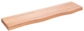 vidaXL Ράφι Τοίχου Ανοιχτό Καφέ 80x20x4 εκ. Επεξεργ. Μασίφ Ξύλο Δρυός