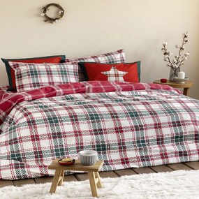 Παπλωματοθήκη Sparkle (Σετ 2τμχ) Red-Green Nima Single 160x240cm 100% Cotton