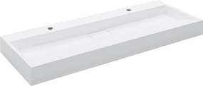 vidaXL Νιπτήρας Λευκός 120x46x11 εκ. Συνθετικός από Τεχνητό Μάρμαρο
