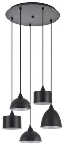 SE21-BL-B10-5BL-MS123 ADEPT FLEX Black Metal Shade Pendant+