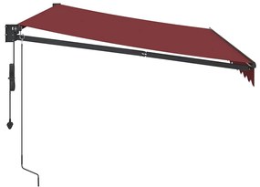 vidaXL Τέντα Πτυσσόμενη Αυτόματη Μπορντό 350x250 εκ.