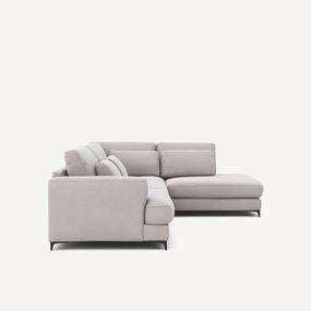 Γωνιακός καναπές δεξιός, βελούδινος, Marsile