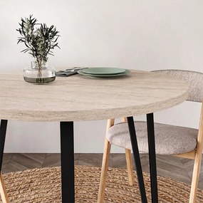 Τραπέζι Xana Megapap χρώμα travertine Ø90x77,5εκ.