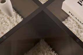 Τραπεζάκι Σαλονιού Ξύλο Μαύρο / Φιμέ SUNU 75x75x35