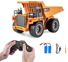 VEVOR RC Remote Control Dump Truck Toy Construction Vehicle Toy 9CH 1:18 Scale