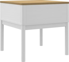 vidaXL Τραπεζάκι FLORO Λευκό 55x55x54 εκ από Μασίφ Ξύλο Πεύκου