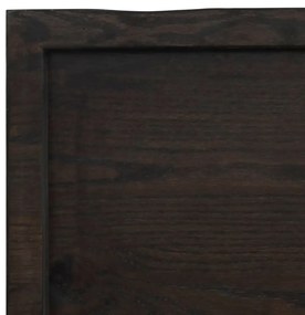 Πάγκος Μπάνιου Σκούρο Καφέ 220x50x(2-4) εκ. Επεξεργ. Μασίφ Ξύλο - Γκρι