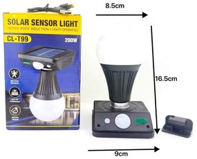 ΕΠΑΝΑΦΟΡΤΙΖΟΜΕΝΗ ΗΛΙΑΚΗ ΛΑΜΠΑ LED ΜΕ ΑΙΣΘΗΤΗΡΑ ΚΙΝΗΣΗΣ FA-T99 CL-T99-CL-T99