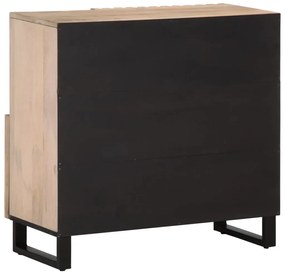 vidaXL Ντουλάπι 80x34x75 εκ. από Μασίφ Ξύλο Μάνγκο