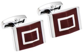 Μανικετόκουμπα SENZA Silver Red