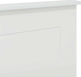 vidaXL Κεφαλάρι Λαμπερό Λευκό 100 cm Μηχανικά επεξεργασμένο ξύλο