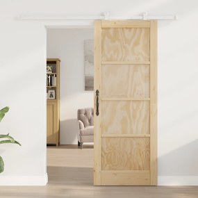 vidaXL Συρόμενη Πόρτα με Σετ Υλικών 'ORKDAL' Συμπαγές Ξύλο Πεύκου