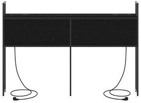 vidaXL Κεφαλάρι Αποθήκης Μαύρη δρυς 140 cm Επεξεργασμένο ξύλο
