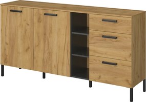 Μπουφές Santes Χρυσό Δρυς-Γραφίτης 180x42x92.5cm