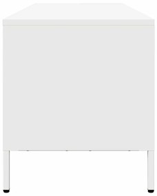 vidaXL ντουλάπι τηλεόρασης  Λευκό από χάλυβα ψυχρής έλασης