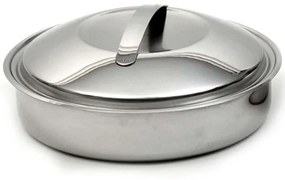 Ταψί Στρογγυλό Με Καπάκι 87.A30/301.1 30cm Inox Ανοξείδωτο Ατσάλι