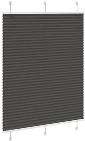 vidaXL Πλισέ περσίδα Μαύρο 105x150 cm Πλάτος υφάσματος 104,4 cm