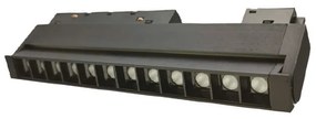 Φωτιστικό LED 12W 3000K για μαγνητική ράγα σε μαύρη απόχρωση D:22cmX10,5cm (T01601-BL) - 1.5W - 20W - T01601-BL
