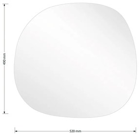 Καθρέπτης Frameless 1 pakoworld μαύρο 49x1.2x52εκ - 233-000008 - 233-000008