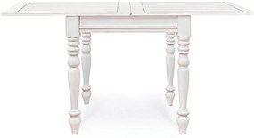 Ξύλινο  Τραπέζι Τραπεζαρίας Επεκτεινόμενο Colette Λευκό (80/160x80x76cm)