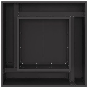 vidaXL Φωτιά Μαύρο 80 x 80 x 40 cm Κρύα έλαση από χάλυβα