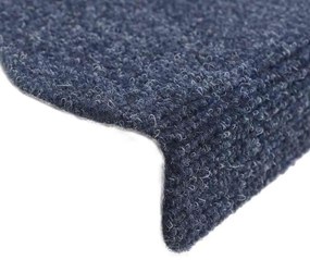 vidaXL Πατάκια Σκαλιών Αυτοκόλλητα 5 τεμ. Μπλε Ημίστρογγυλά Μεγάλα 65x21x4 εκ.