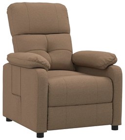 vidaXL Πολυθρόνα Ανακλινόμενη Καφέ Υφασμάτινη