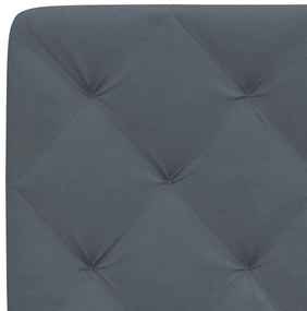vidaXL Κρεβάτι με Στρώμα Σκούρο Γκρι 120x200 εκ. Βελούδινο