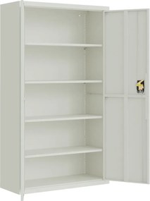 vidaXL Αρχειοθήκη Ανοιχτό Γκρι 105 x 40 x 180 εκ. Ατσάλινη