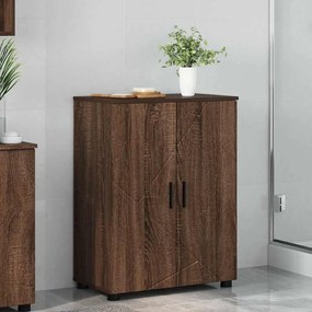 vidaXL Ντουλάπι Μπάνιου με αποθήκευση Καφέ δρυς 60 x 35 x 80 εκ