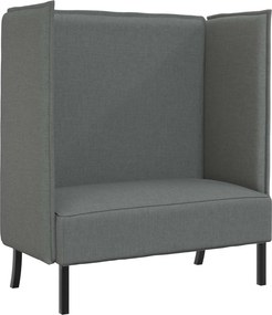 vidaXL Καναπές Υψηλής Πλάτης 101cm Σκούρο γκρι ύφασμα