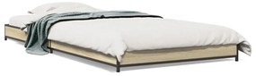 vidaXL Πλαίσιο Κρεβατιού Sonoma Δρυς 100x200 εκ. Επεξ. Ξύλο &amp; Μέταλλο