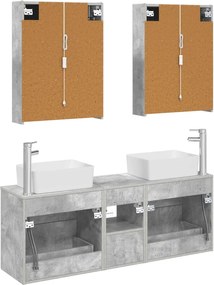vidaXL Σετ Επίπλων Μπάνιου 5 pcs Γκρι Σκυροδέματος