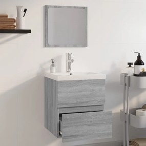 vidaXL Σετ Επίπλων Μπάνιου Γκρι Sonoma Επεξεργασμένο Ξύλο