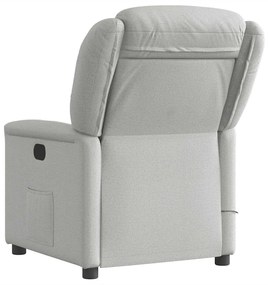 vidaXL καρέκλα ανάκλισης μασάζ Cloud Grey Fabric