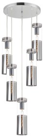 Φωτιστικό Οροφής V371975PCH Chrome Metal, Glass