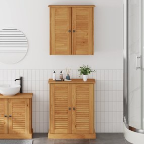 vidaXL Σετ Επίπλων Μπάνιου με ράφι 2 pcs Καφέ 67.5 x 34 x 80 εκ.