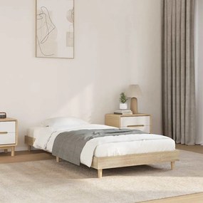 vidaXL Πλαίσιο Κρεβ. Χωρ. Στρώμα Sonoma Δρυς 90x200 εκ. Επεξ. Ξύλο