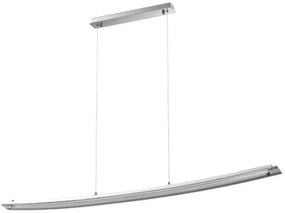LED Κρεμαστό Γραμμικό Φωτιστικό Κυρτό Design 18W Γυαλί και Μέταλλο Χρώμιο Φως Ημέρας VTAC-3898-Χρώμιο 3898