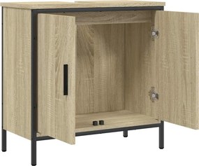 vidaXL Ντουλάπι Νιπτήρα Μπάνιου Sonoma Δρυς 60x30x60 εκ. Επεξ. Ξύλο