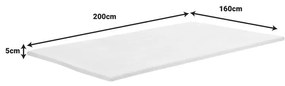 Ανώστρωμα Casmeriane roll pack λευκό ύφασμα-memory foam 160x200x5εκ 160x200x5 εκ.