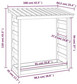 ΣΧΑΡΑ ΚΑΥΣΟΞΥΛΩΝ ΛΕΥΚΟ 108X64,5X110 ΕΚ. ΑΠΟ ΜΑΣΙΦ ΞΥΛΟ ΠΕΥΚΟΥ 822438