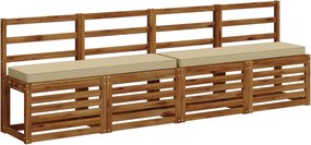 vidaXL Μαξιλάρια Πάγκου 2 Τεμαχίων VUGHT 2 pcs 100% Πολυεστέρας Μπεζ