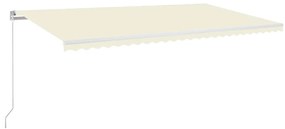 vidaXL Τέντα Συρόμενη Χειροκίνητη Κρεμ 600x350 εκ.