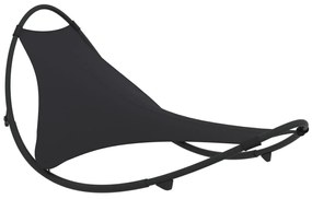 Ξαπλώστρα Κουνιστή με Ροδάκια Μαύρη Ατσάλι &amp; Ύφασμα Textilene - Μαύρο